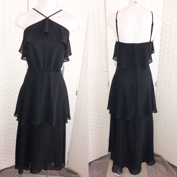 NWT CeCe hi-lo tiered midi dress Sz 10 - Picture 1 of 7